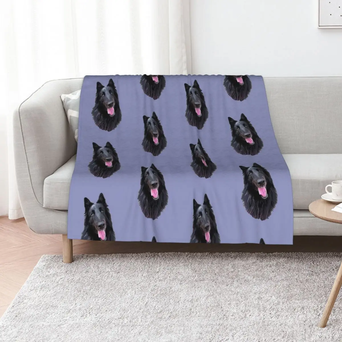 Belgian Shepherd Groenendael Throw Blanket Luxury Brand wednesday heavy to sleep Flannel Quilt Loose Blankets