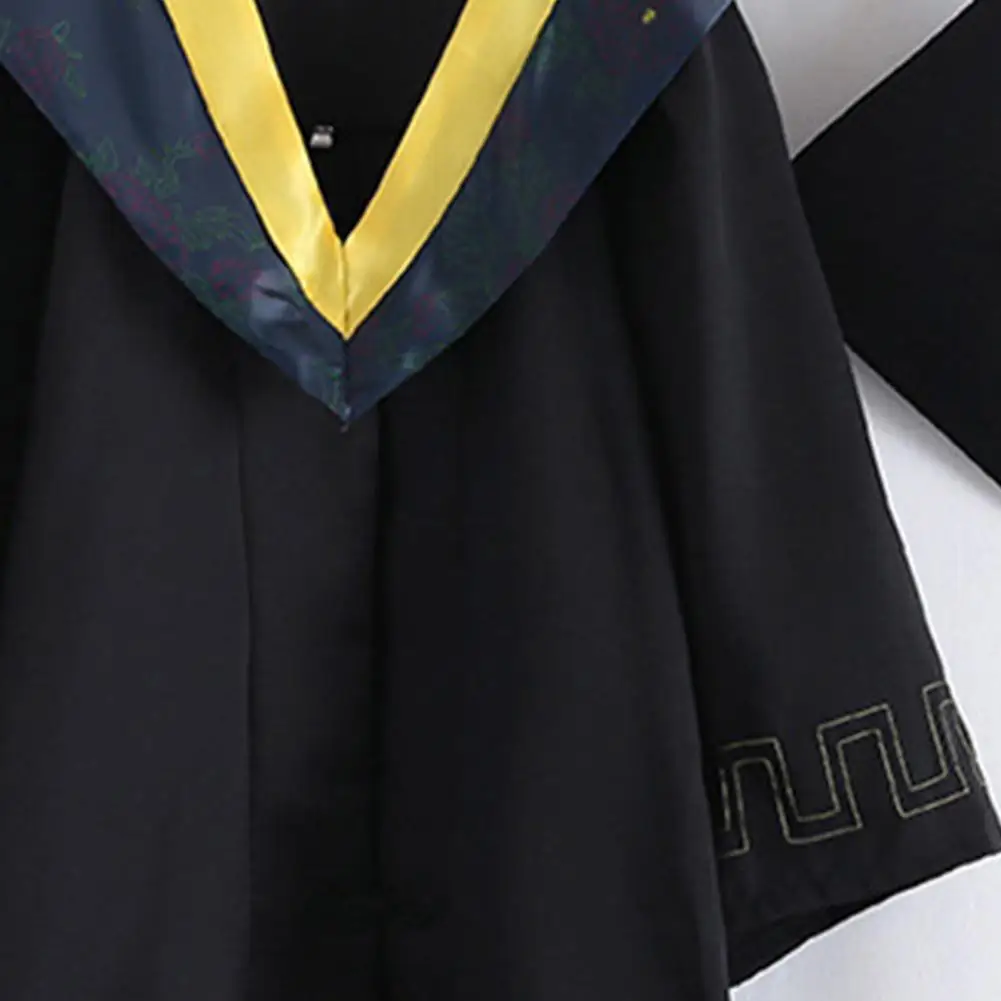 1 Set Afstudeerjurk Muts V-Hals Losse Fijn Gebreide Afstudeeruniform Feestelijke Touch Bachelor Academische Jurk Studentenbenodigdheden