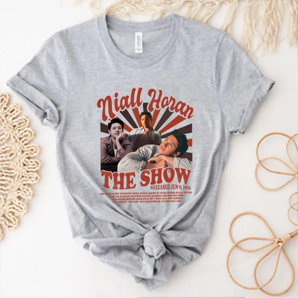 Niall Horan The Show Album Graphic T Shirts for Woman Vintage 1D Singer Music Tee 80s 90s Nostalgia Tshirt Tops Casuales