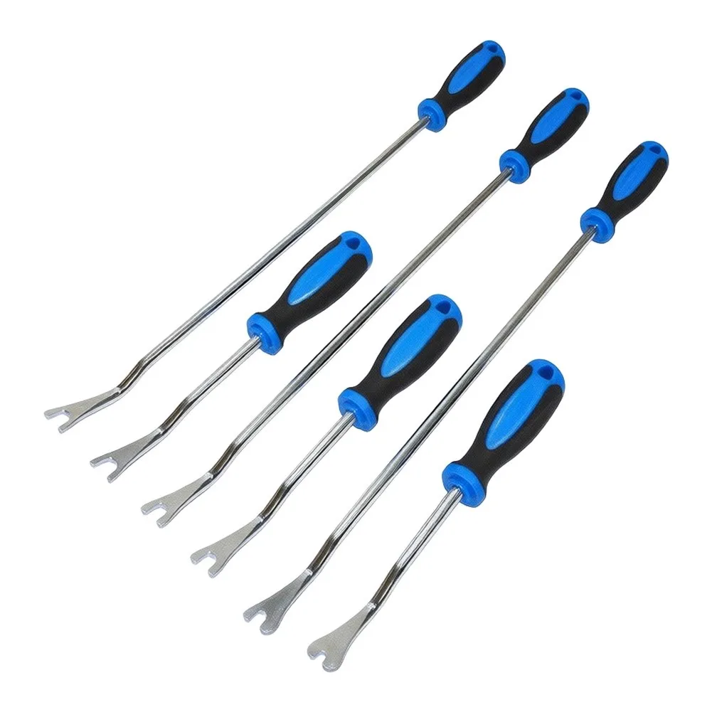 6 Piece Alloy Car Interior Trim Removal Tool Set Plastic Clip Pry Bar Kit For Auto Door Panel Dashboard Repair Hand Tool