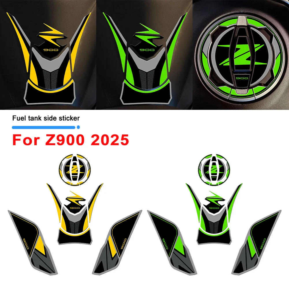 

Для Z900 2025 Новые 3D гелевые наклейки из эпоксидной смолы, наклейки на бак мотоцикла, комплект защитных наклеек