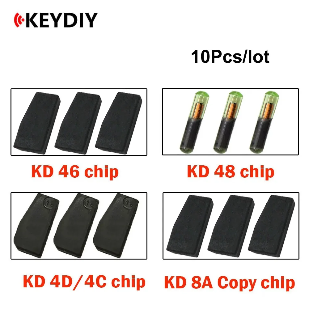 

10pcs KD Super Chip Chip KD 4D/4D KD 48 KD 46 Copy Transponder for KEYDIY KDX2 Key Programme Car Key Chips Car Accessories