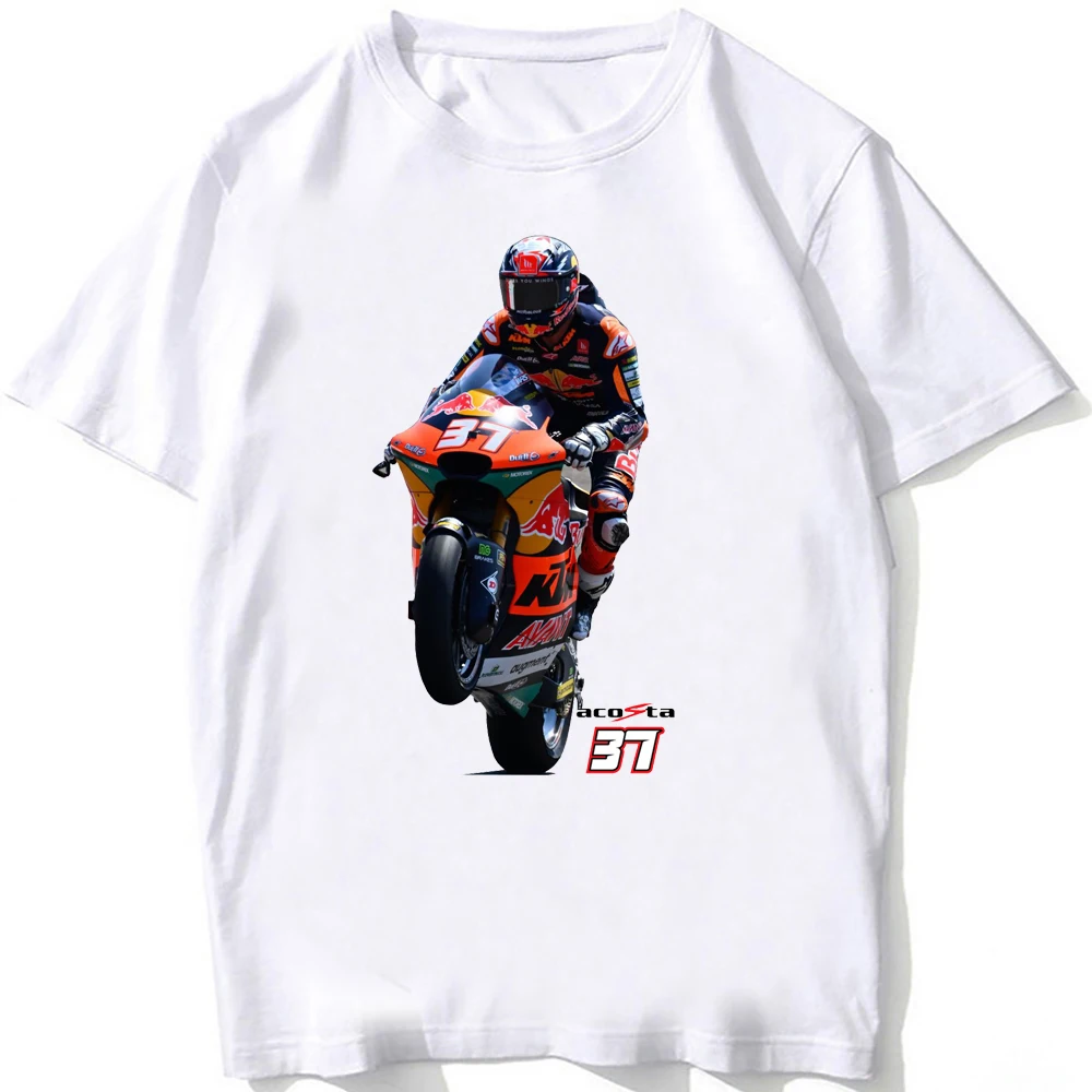 Shark 37  Pedro Acosta GP Riding T-Shirt Unisex Hip Hop Men Short Sleeve Boy Casual White Tshirts Mountain Motorcycle Rider Tees