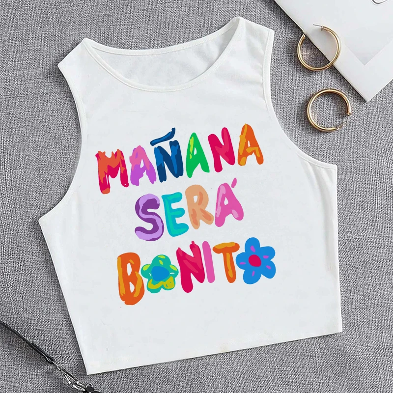 Fashion Tank Top Crop Top Manana Sera Bonito Bichota Karol G T Shirt Women Graphic T Shirts Trendy Clothing Grunge Tee Cropped