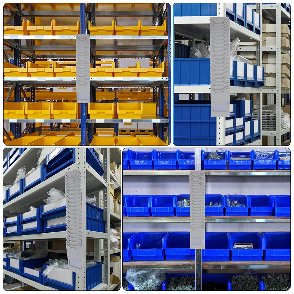 Material Card Rack Holder Shelf Warehouse Superior Plastic Multi Pockets Employee Badge Rack Storage Solution