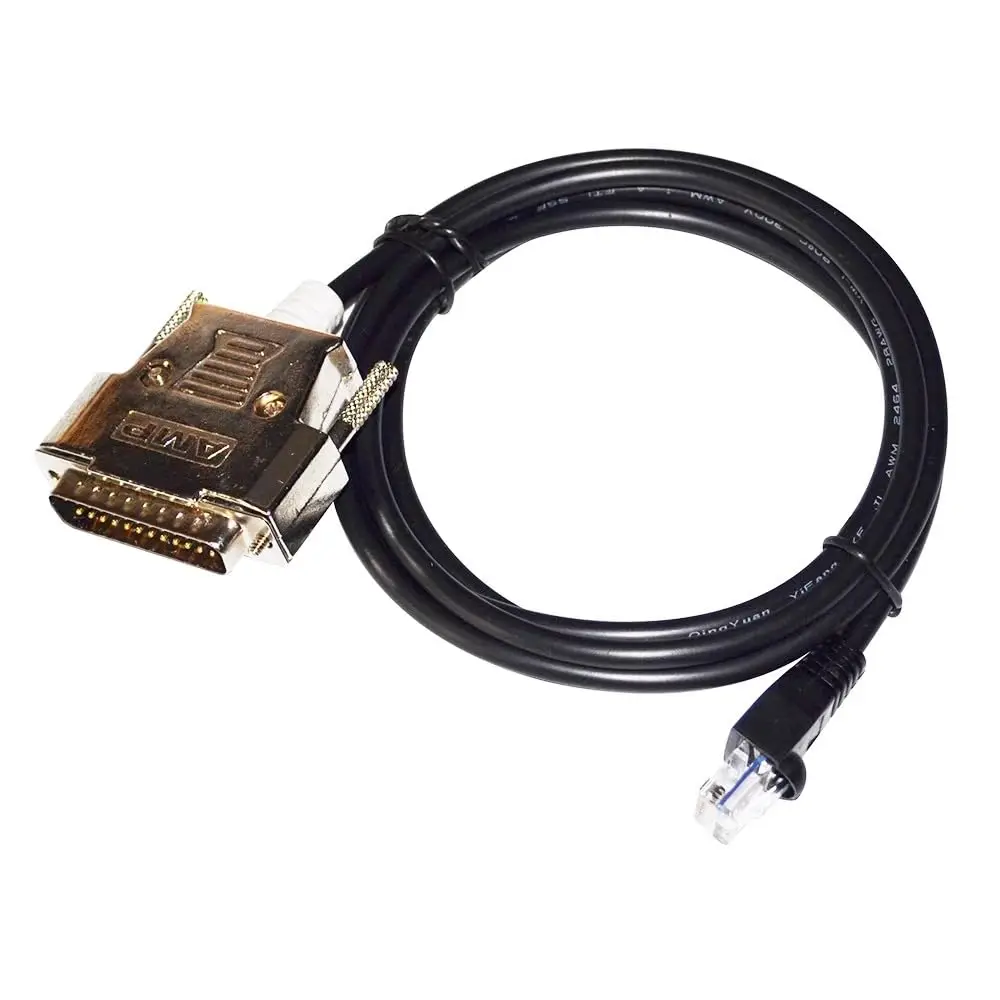 RJ45 Male to DB25 25-pin Male RS232 Communication Cable for FANUC Smart Terminal NC616 and CNC Machine Tools(1.8 Meters)