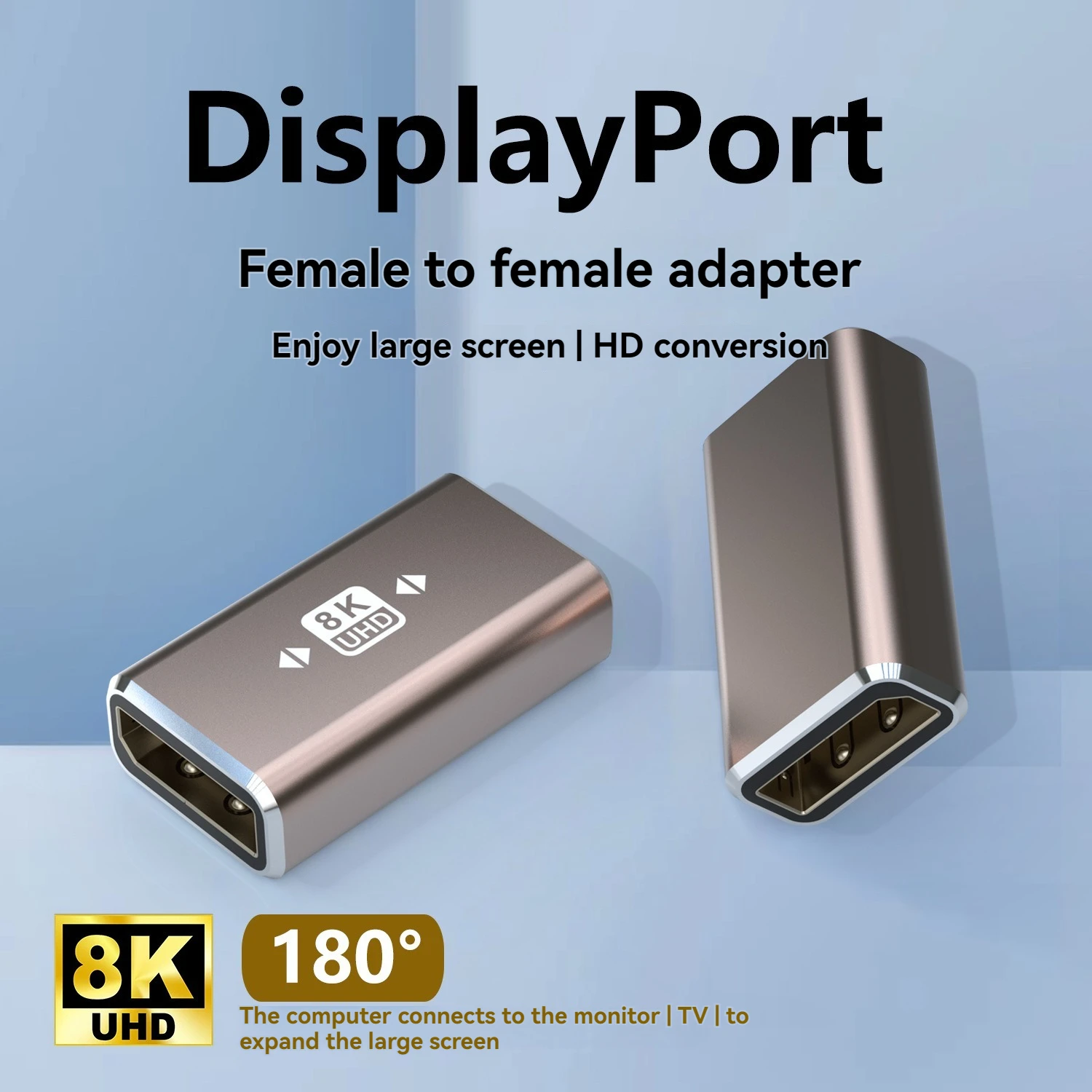 DP męski na żeński kąt kątowy 90 stopni na kątniku prostym wyświetlacz karty graficznej do komputera Displayport konwerter 4 k144hz HD głowica