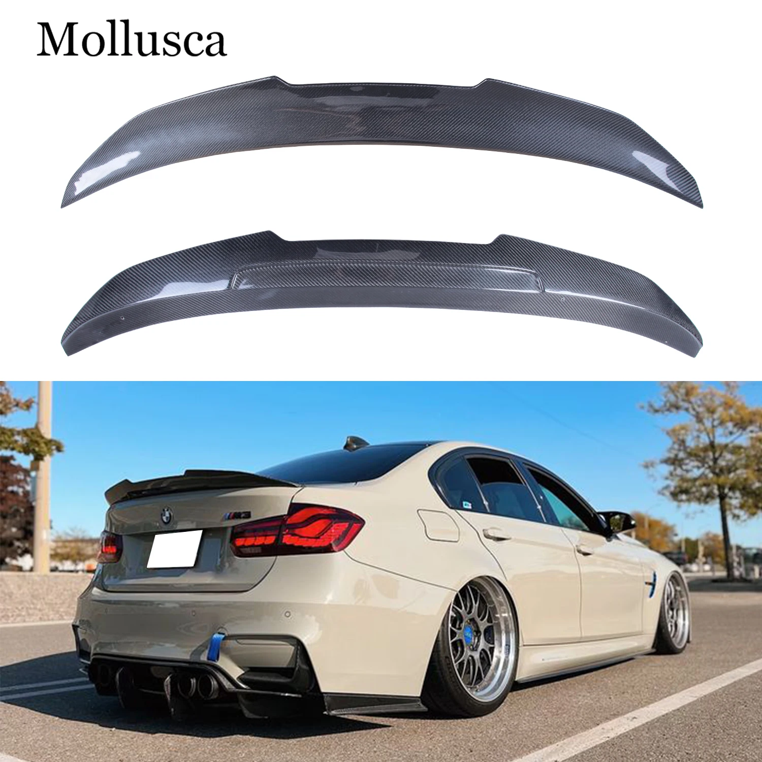 

For BMW 3 Series F30/M3 F80 Sedan PSM Style Carbon fiber Rear Spoiler Trunk wing 2011-2019