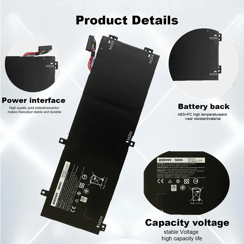 بطارية كمبيوتر محمول SKOWER 56WH RRCGW لأجهزة Dell XPS 15 9550 9560 9570 الدقة 5510 5520 5530 استبدال بطاريات P56F P56F001 H5H20