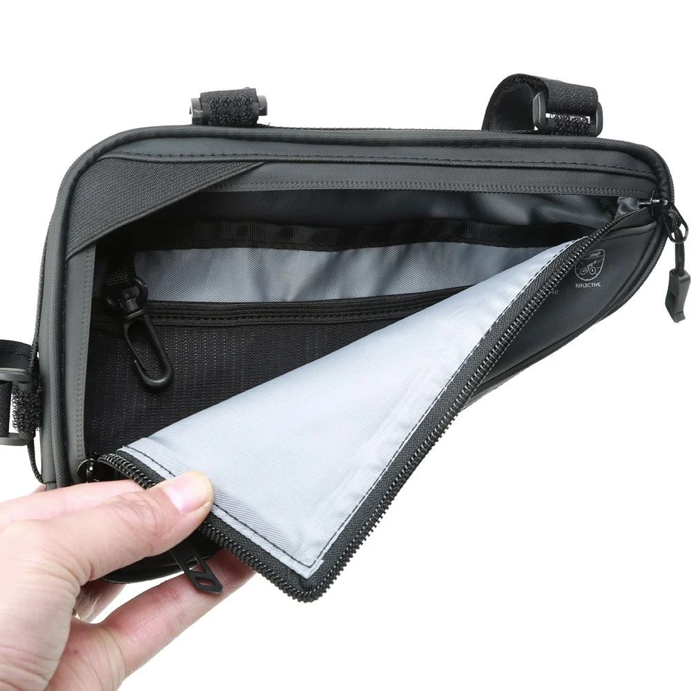 サイクリング-フロントチューブバッグ-軽量-防水-携帯電話-サングラス-手袋-財布-修理ツール-懐中電灯-傘用収納