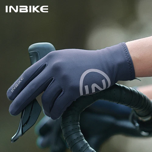 INBIKE Otoño Invierno guantes térmicos para bicicleta pantalla táctil hombres mujeres MTB guantes para bicicleta de carretera deportes Fitness guantes de ciclismo al aire libre
