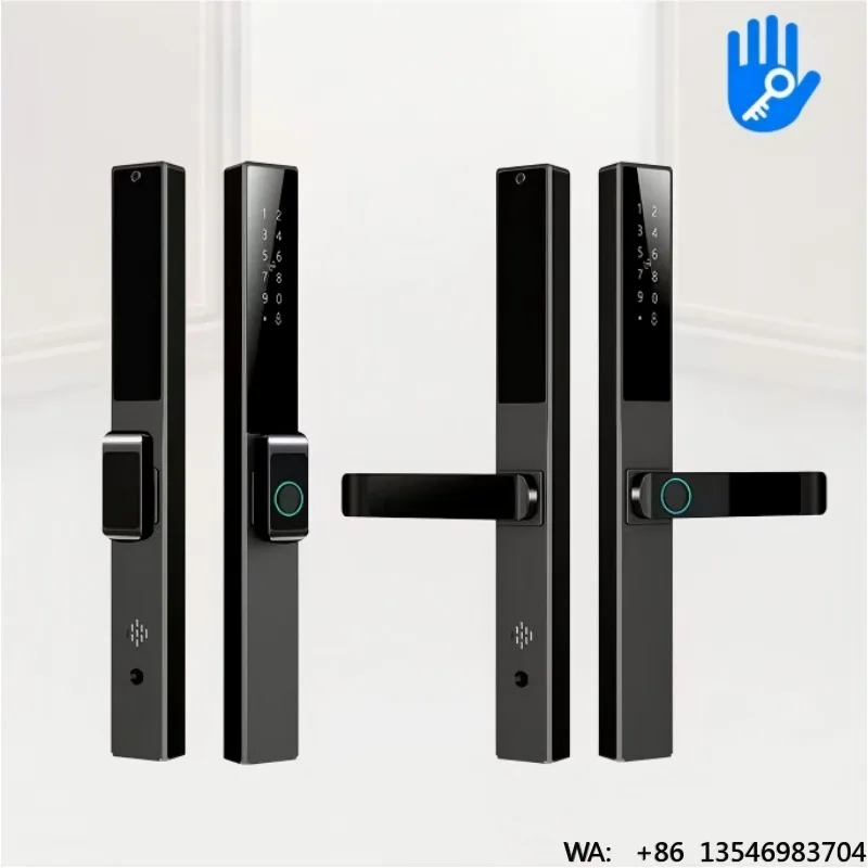 Aluminum Smart Lock Dual-Sided Fingerprint Face Recognition Waterproof Digital Keyless Entry App Control for Brass Model