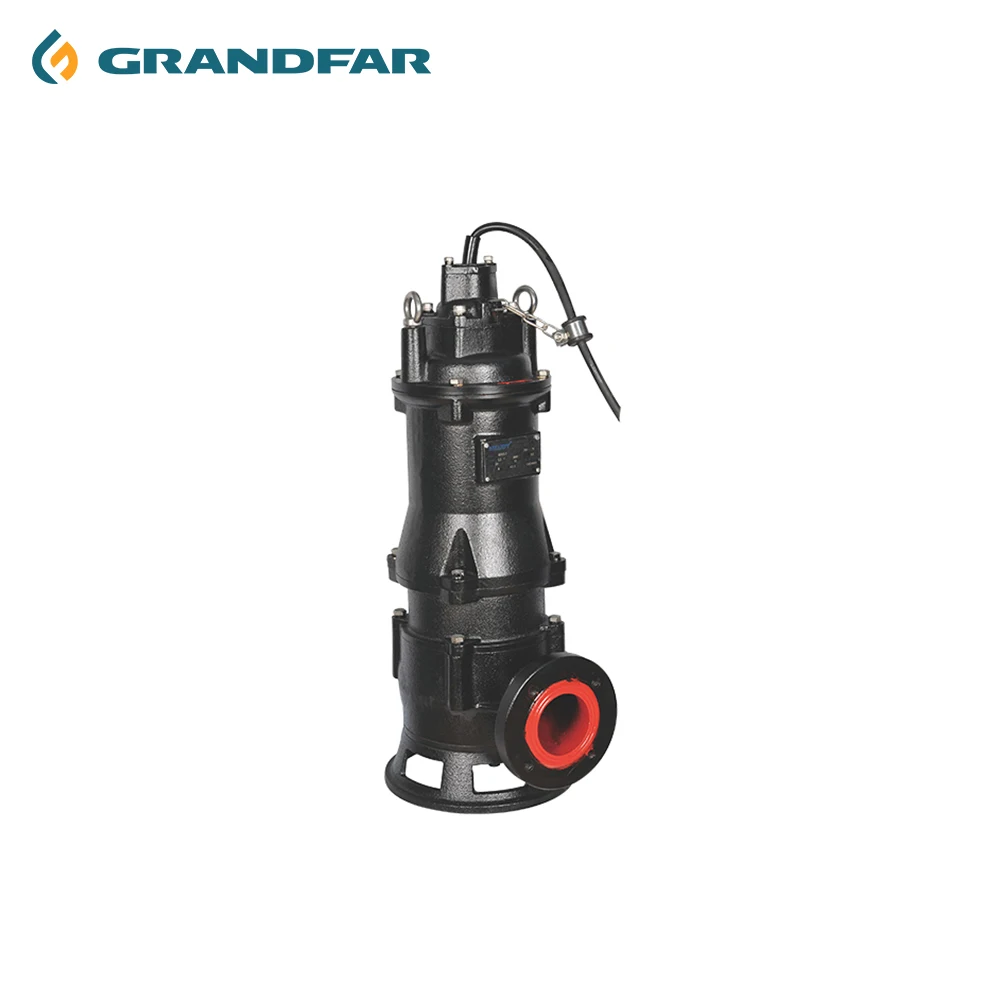 

GRANDFAR 380V 10hp 30m Head High Pressure Electric Submersible Sludge Transfer Sewage Water Pump With Cutting Knife