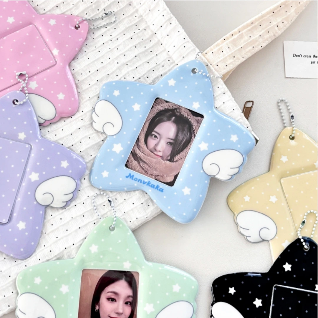 

Большой звездный 3-дюймовый держатель для открыток, альбом для открыток, красочная звезда, сумка для хранения фотокарт, Kpop Idol Card Collect Organizer