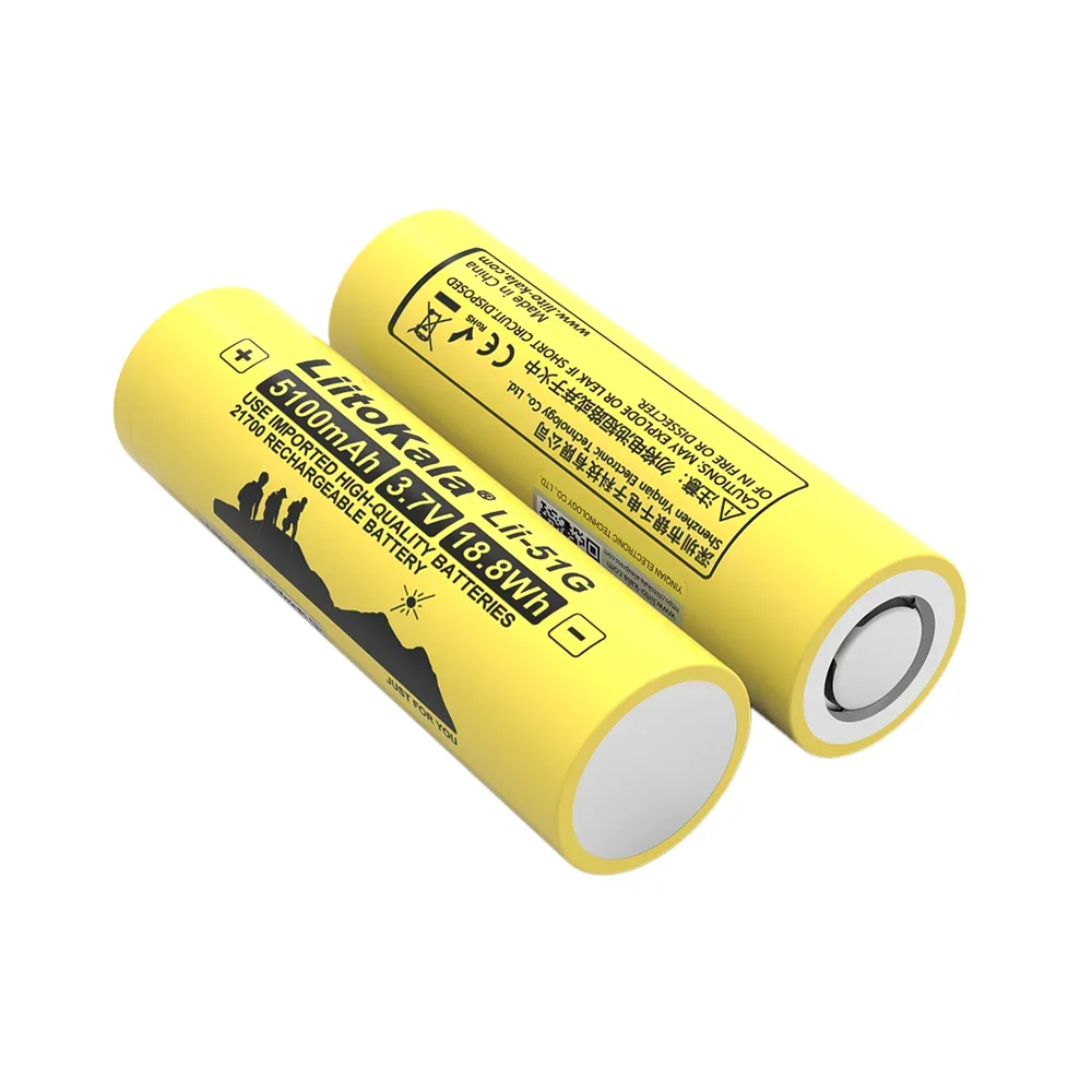 NEW LiitoKala Lii-51G 21700 3.7V 5100mAh High-capacity Lithium ion Battery DIY 24v 36v 48v 60v Rechargeable batteries