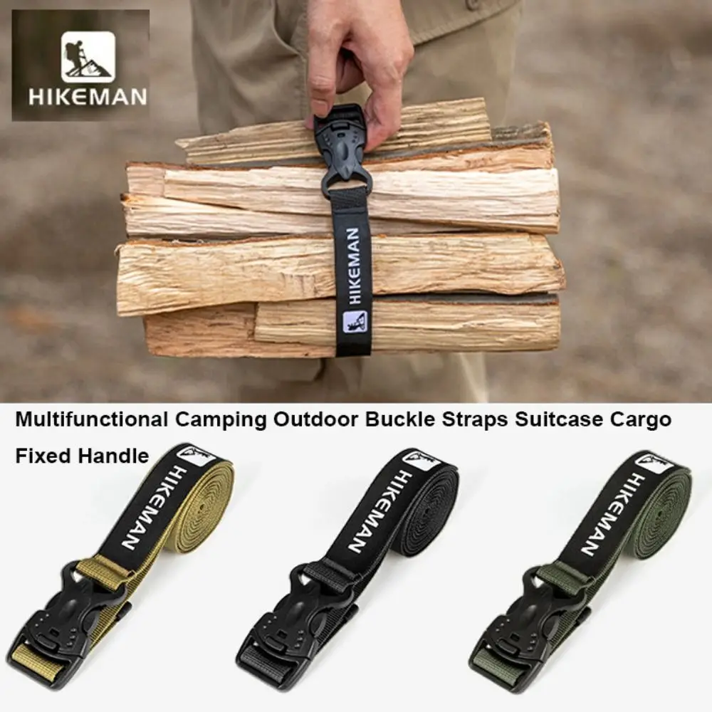New Multifunctional Camping Outdoor Buckle Straps 3 Colors 4 Sizes Fixed Handle Tightening Rope Storage Straps