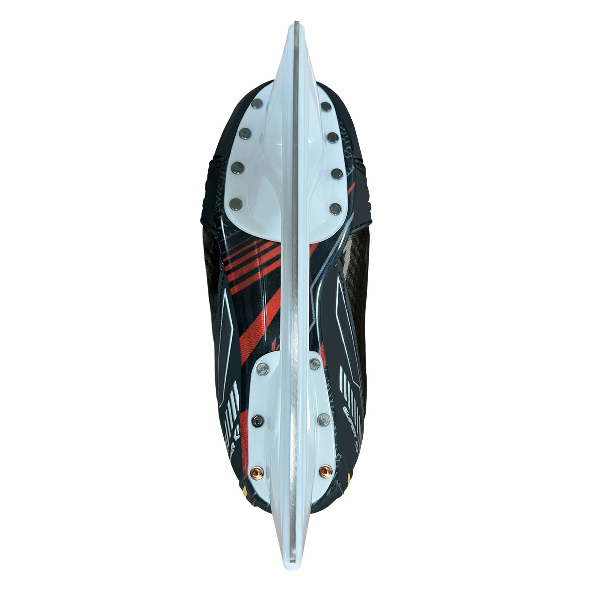 

Ice Hockey Skates-Black Pull-On Closure Stainless Steel Blades High-Density Lining 2.5kg