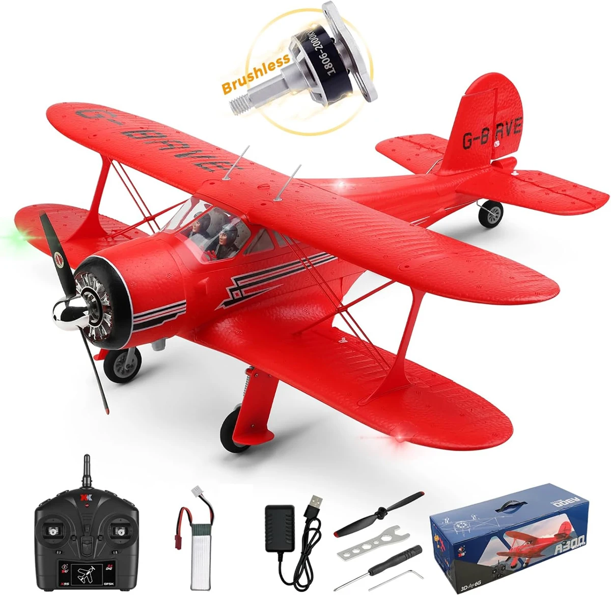 

2026 NEW WLtoys A300 Four Way Two Winged RC Aircraft Remote Control Glider Brushless Remote Control Unmanned Aircraft Model Toys