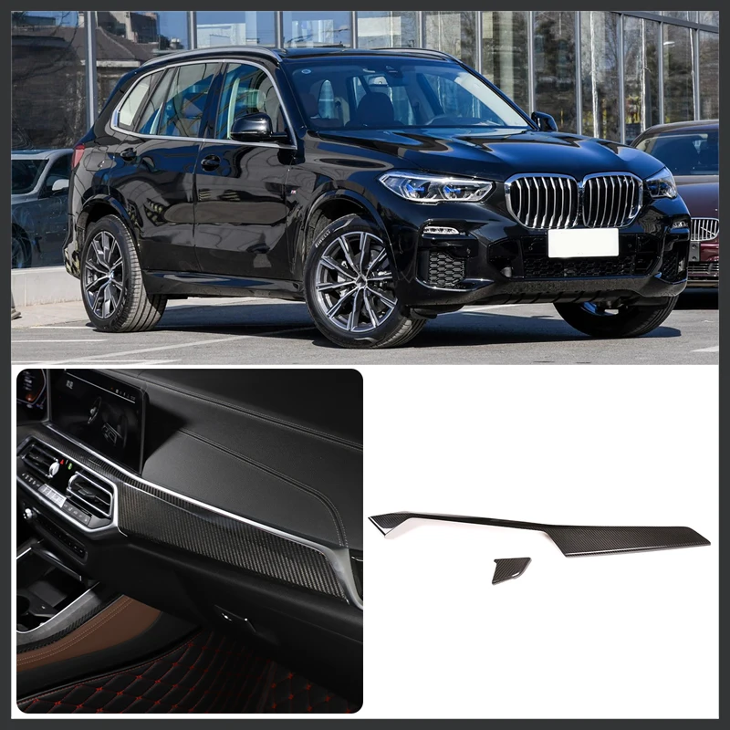 

For BMW X5 X6 G05 G18 F16 2019-2022 Automotive Center Control Decorative Panel True Carbon Fiber Automotive Parts