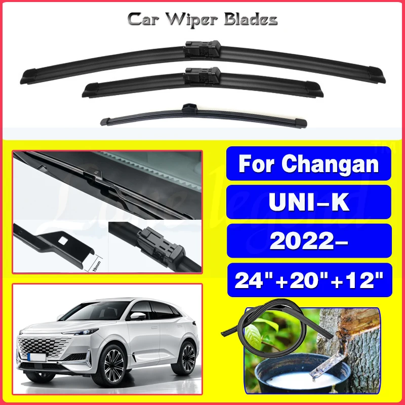 Front Rear Wiper Blades For Changan UNI-K UNIK 2022 1generation Windscreen Windshield Window Car Accessories 24\