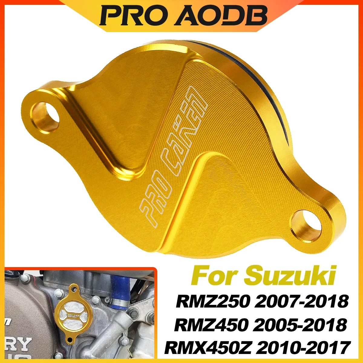 Motorrad CNC Öl Filter Abdeckung Für Suzuki RMZ250 RMZ450 RMX450Z RMZ 250 450 RMX 450Z Motocross Zubehör Teile 2005-2017 2018