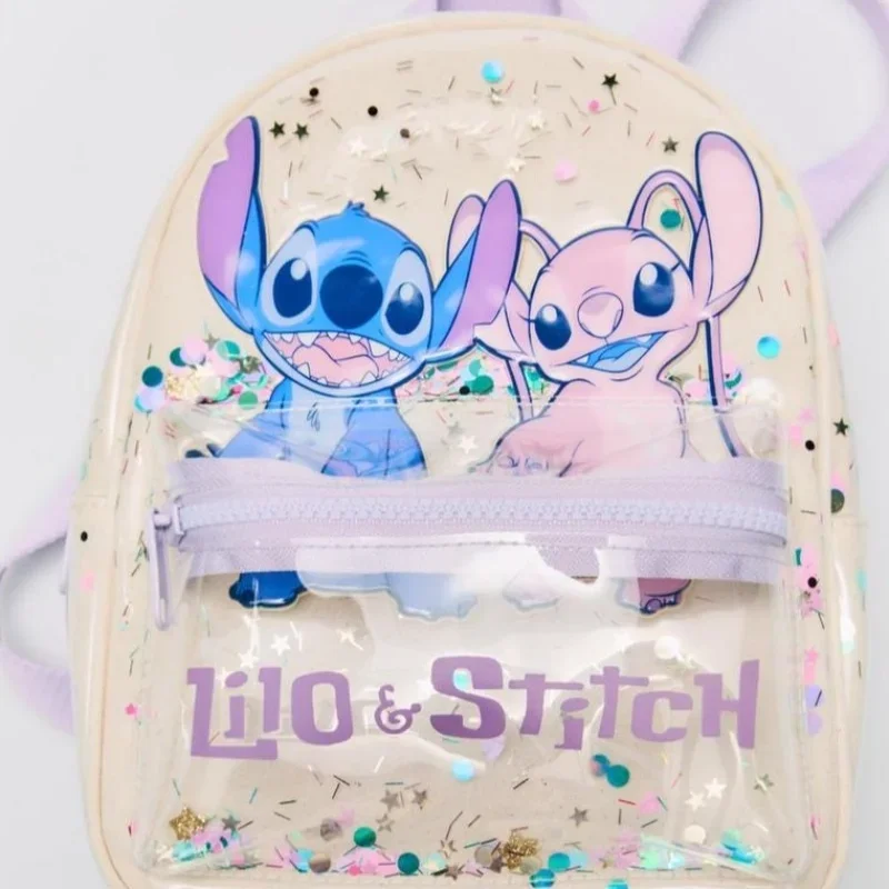 حقيبة ظهر ديزني ستيتش كارتونية عصرية ولطيفة للأطفال للأولاد والبنات حقيبة ظهر متعددة الوظائف مطرزة بالترتر لعمر 3-7 سنوات #5