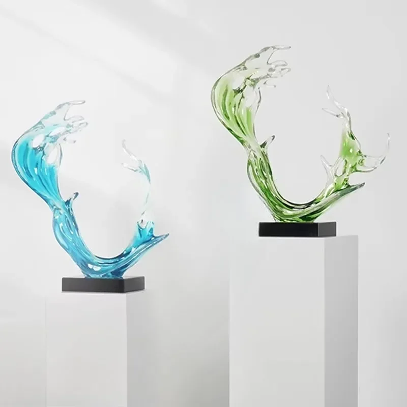 

Modern luxury home decoration resin, colorful sculpture hotel room sculpture new design