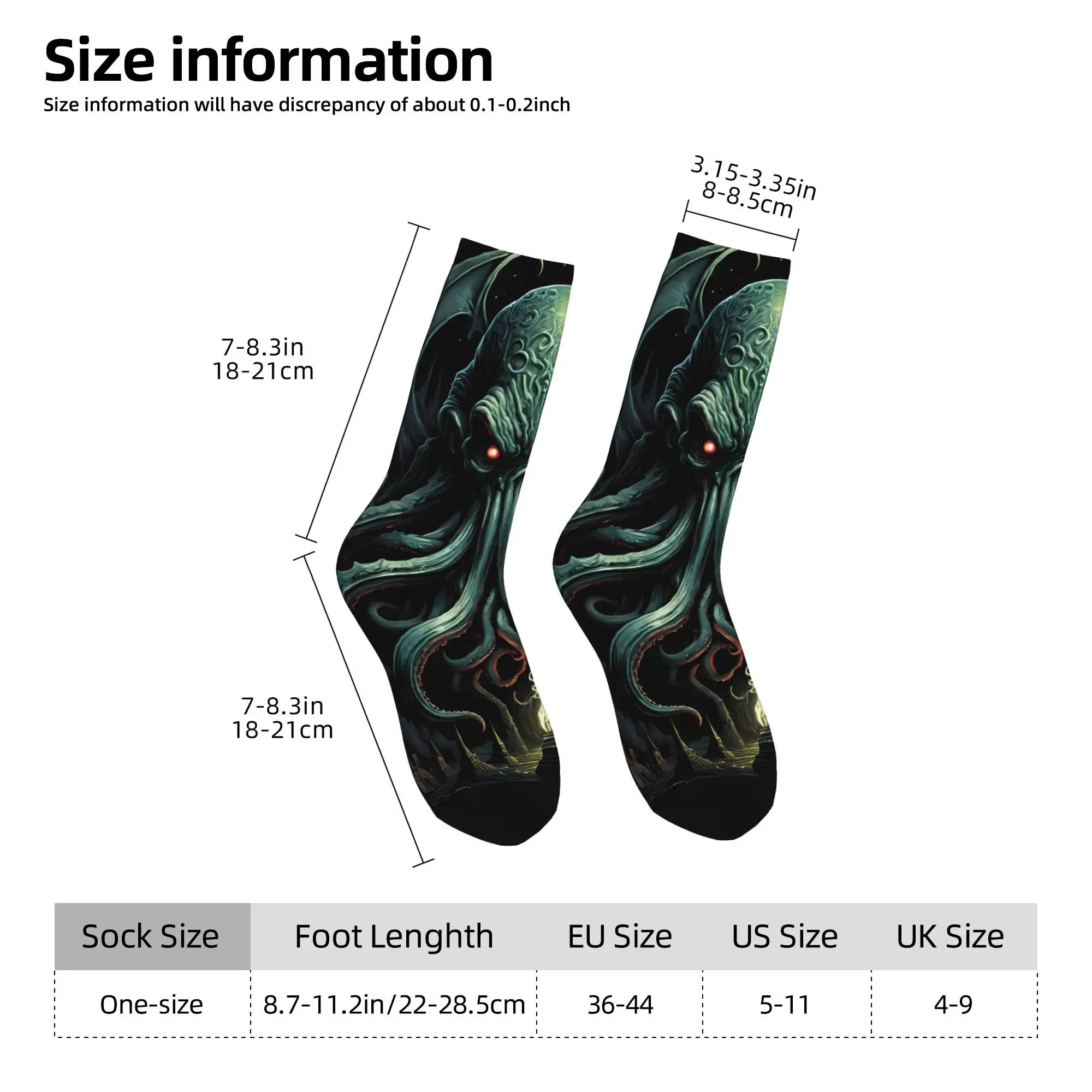 Funny Sock for Men Octopus Pattern Hip Hop Vintage  Happy Breathable Pattern Printed Crew Sock Seamless Gift