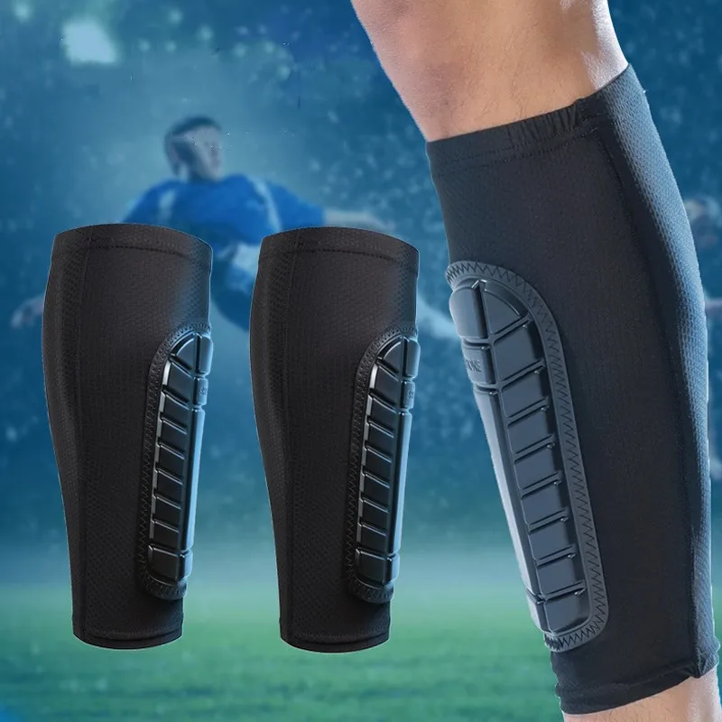 1Pair Football Shin Guards With Pocket Practical Leg Sleeves Adult Support Sock Shin Protector Soccer Gear occer Shin Guards