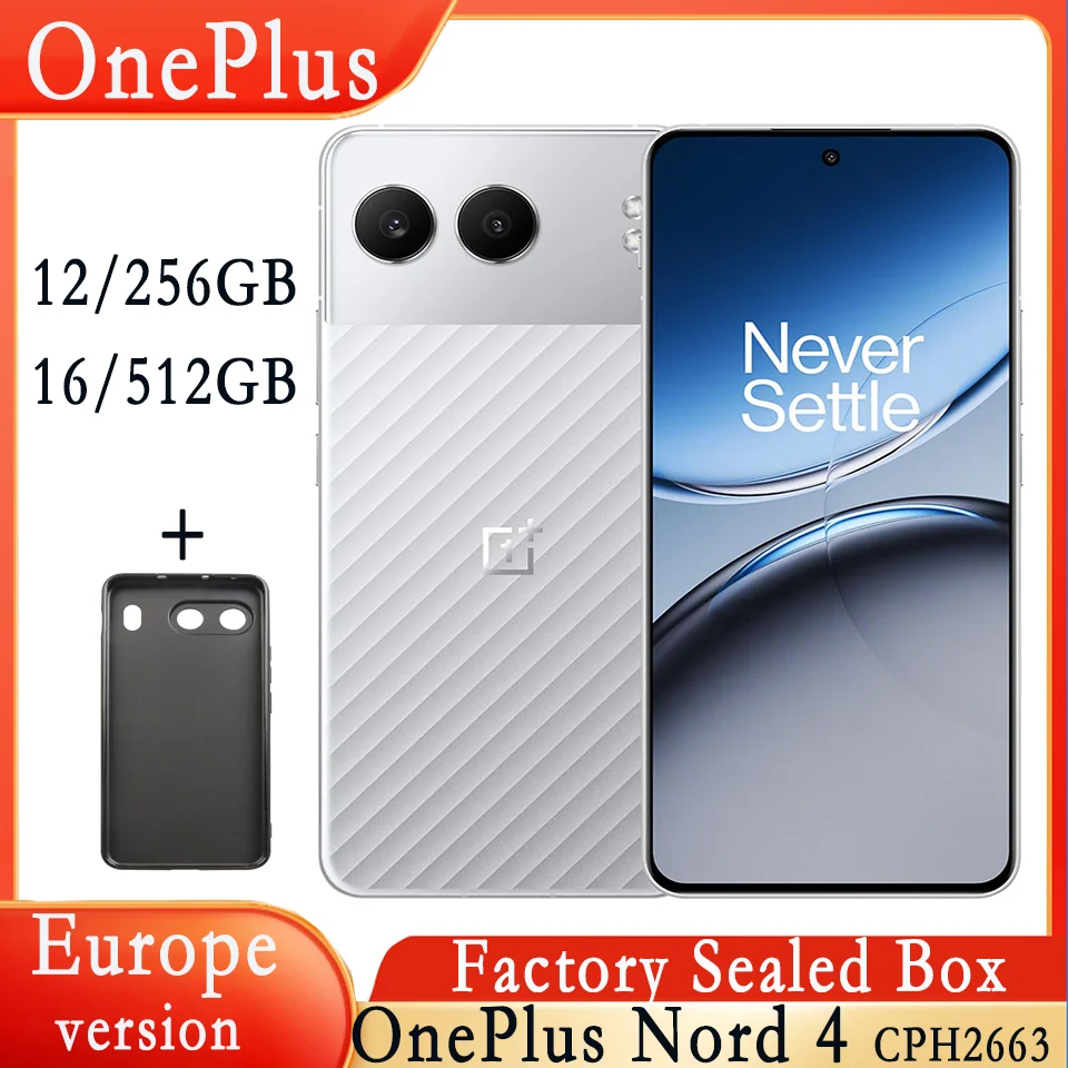 Global Version OnePlus Nord 4 Mobile Phone, Snapdragon 7 Plus Gen 3 Sony 50MP Camera 5500mAh Battery100W SUPERVOOC 5G Smartphone