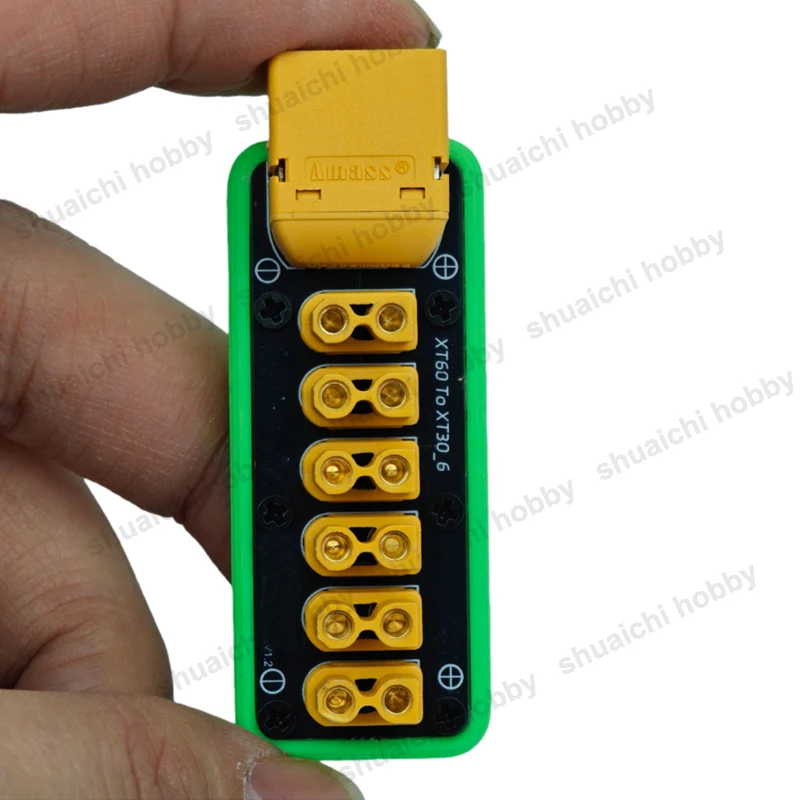 1PCS 100A XT60 Poort Ingang Belasting Stroomverdeelbord 6-Kanaals XT30 Uitgangsterminals PDB Module voor RC Drone/Auto/Robot/Boot