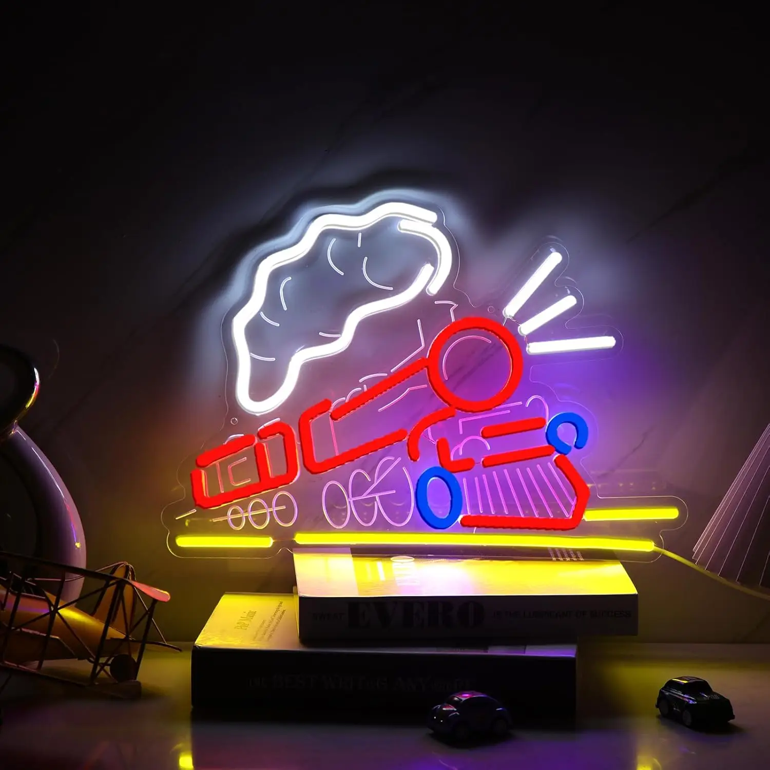 

Neon Sign Train LED Neon Light USB Powered Acrylic Wall Decor for Kids Bedroom Boys Room Playroom