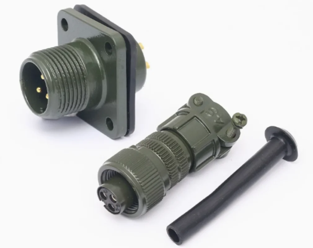 

2pcs 5015 military standard waterproof aviation plug socket 3-core MS3106A10SL-3S MS3102A10SL-3P