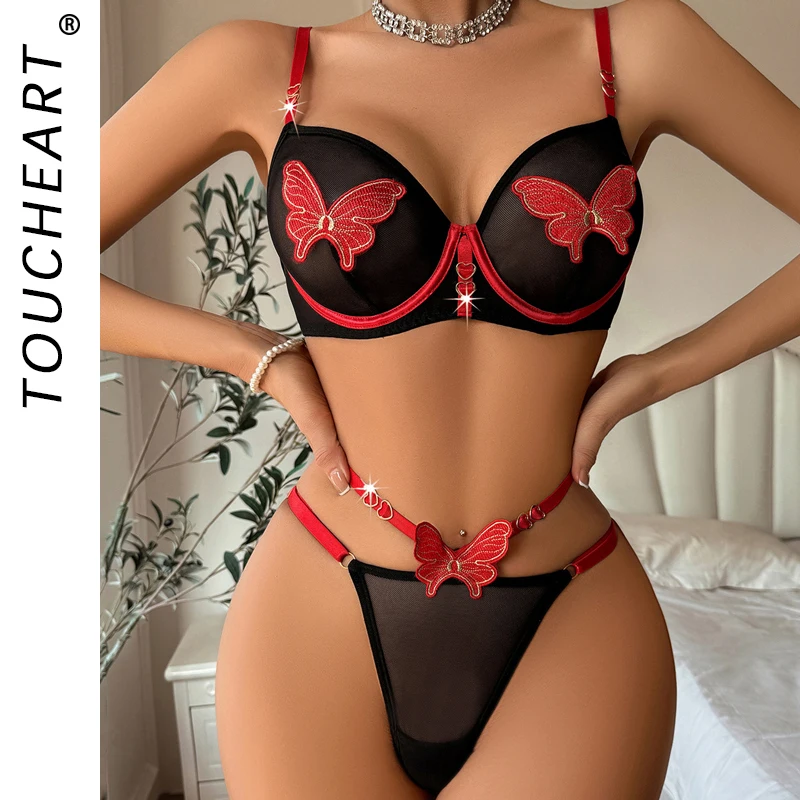 

Sexy Bras and Underwear Woman Clothing Sexy-lingerie-set Intimate Clothing Sets for Women Bra Lingeries Femme See-through Thong