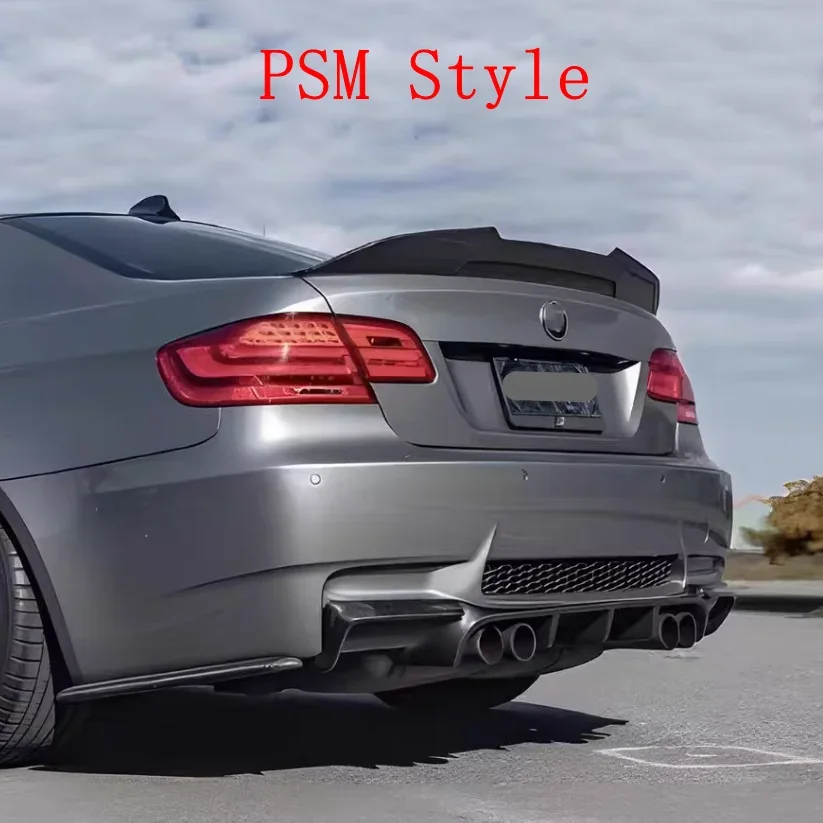 

For BMW E92 MP Style Spoiler ABS BLACK Material 3 Series E92 M4 Style Spoiler carbon wings PSM Style 2006-2012