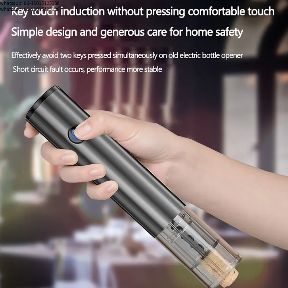 New 2026 Factory Direct Sales Rechargeable energy display bottle opener with electric blade cutter for home kitchen parties