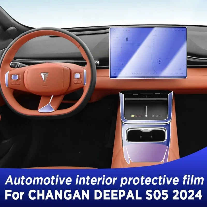 

For CHANGAN Deepal S05 2024 Gearbox Panel Dashboard Navigation Automotive Interior Protective Film TPU Anti-Scratch Sticker