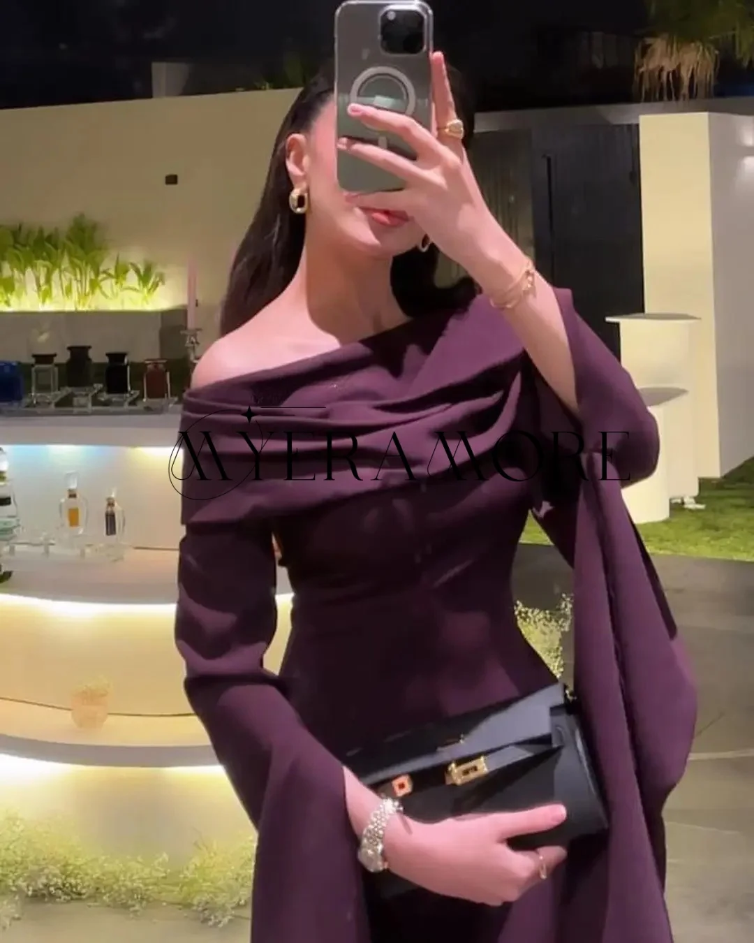 

Fashion Off the shoulder Evening Dresses Blue Tulle A-Line Floor-Lenght Prom Dresses Customized فساتين سهرة