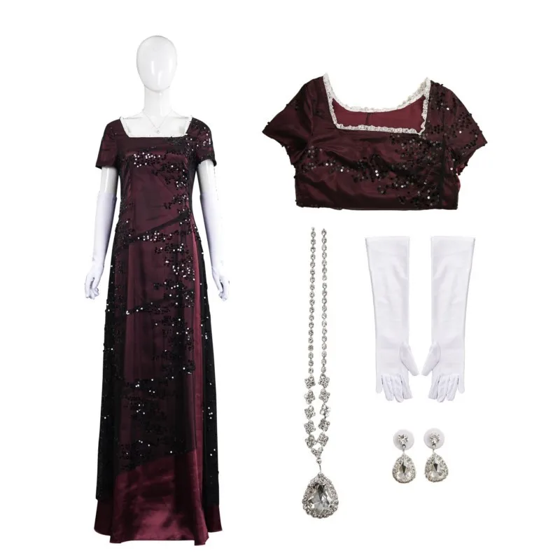 

Halloween Iceberg Sinking Rose Party Dress Anime Cosplay Costume Vintage Ball Gown Evening Gown Formal Party Clothing
