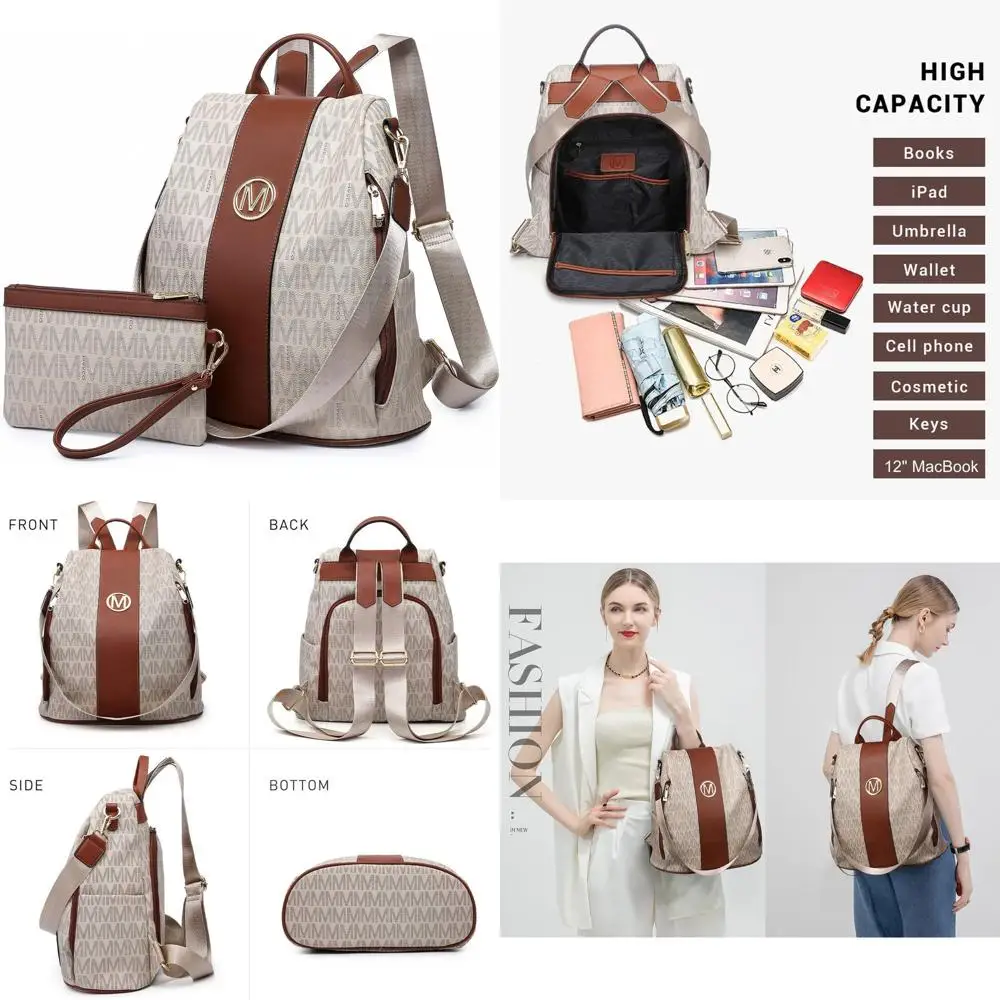 

Коллекция MKP: Женский модный рюкзак, многофункциональный, с защитой от краж, дорожная сумка, набор из 2 предметов (рюкзак и сумка через плечо)