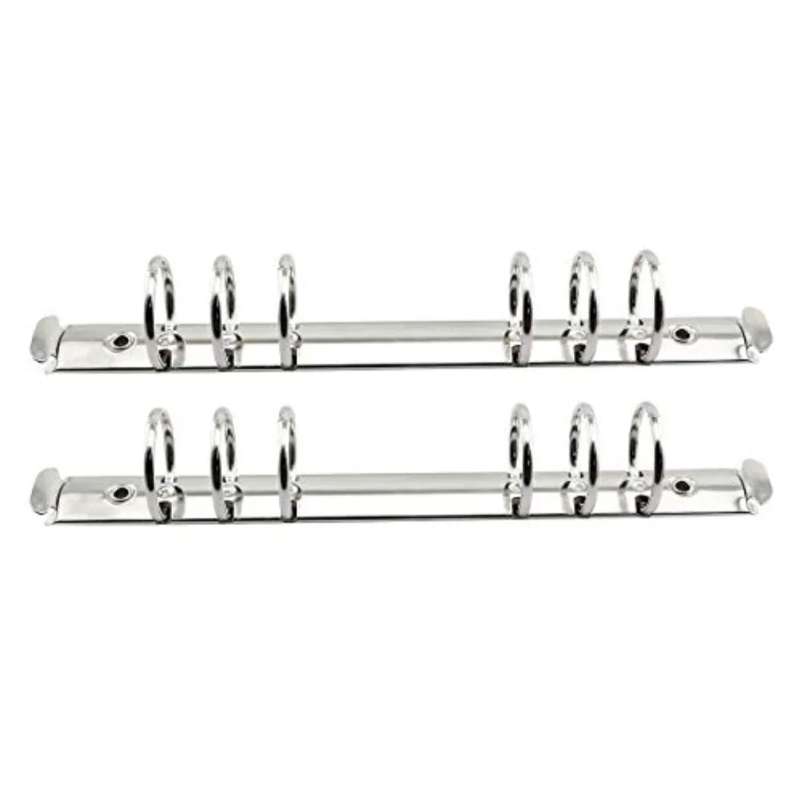 2 uds cuaderno A5, mecanismos de carpeta de anillas de 6 agujeros, 2,5 cm de diámetro, carpeta de anillas con Clip de Metal de Color plateado, carpeta de almacenamiento de papel de relleno DIY