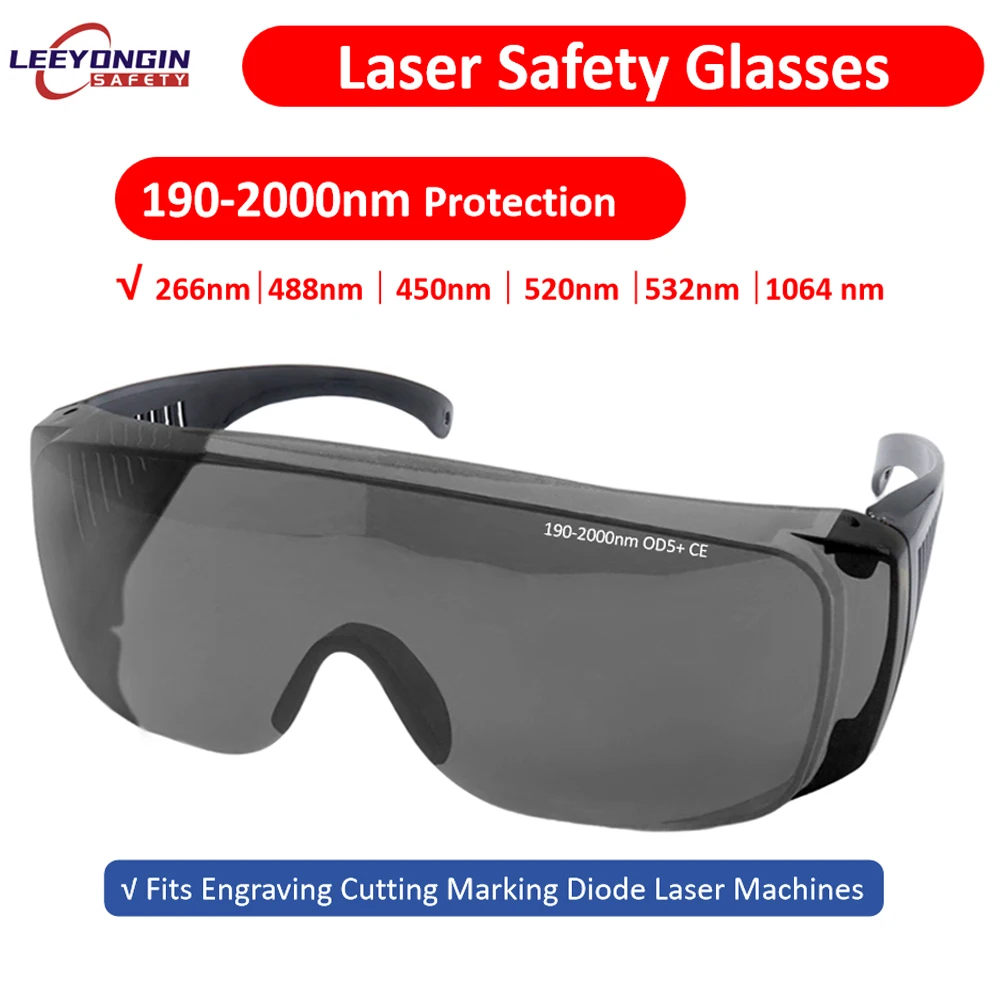 Laser Safety Goggles 190-2000nm for Engraver Cutter DIY Hobby Workshop Users Fiber Infrared Laser Eye Protection