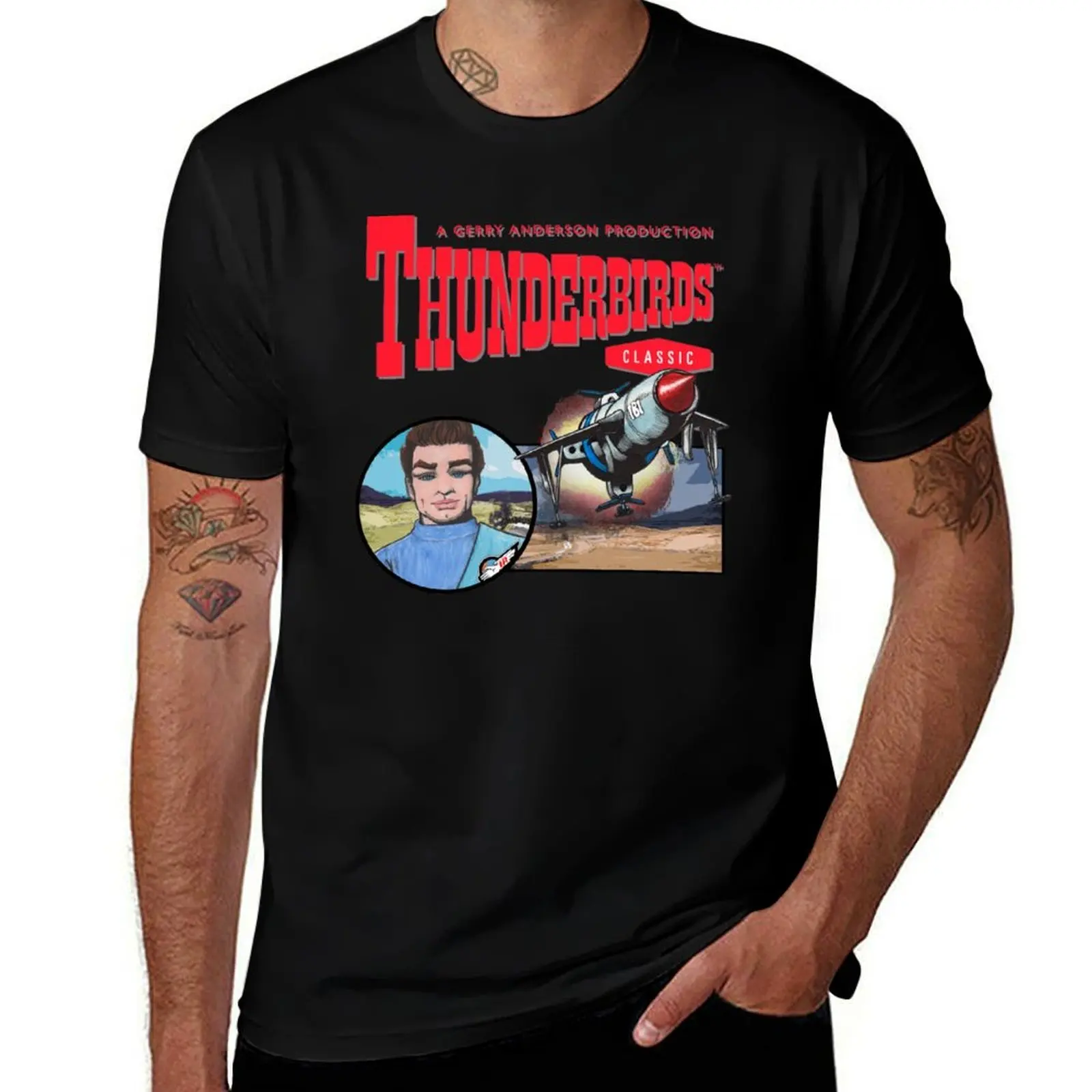 

My first piece of Gerry Anderson Thunderbirds fan art. T-Shirt funny t shirts man man t shirt cotton high quality T-Shirt