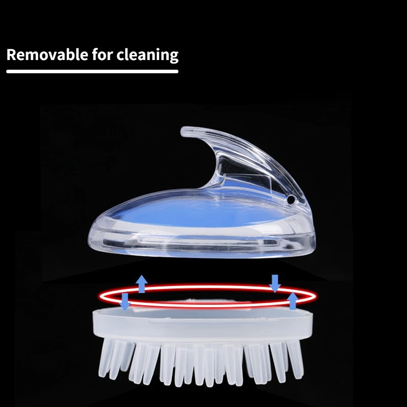 ซิลิโคนคริสตัลโปร่งใสหัวนวดแชมพูแปรงหวีนุ่มแปรงทำความสะอาด Scrubber ล้างฝักบัวอาบน้ำอุปกรณ์