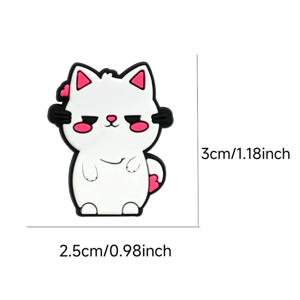 10-200pcs Hot Sales Cartoon Cat Cute Cat's Paw Series PVC Shoe Accessories Sandals Beach Bags DIY Creativity Decorations Buckle