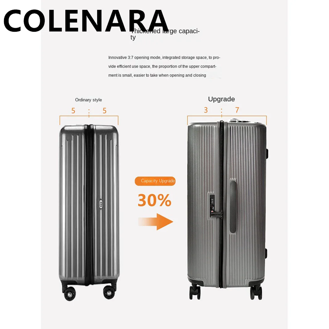 COLENARA Rolling Suitcase 20"24"28 Inch Large Capacity Trolley Case PC Boarding Box Ultra-light Password Box Cabin Luggage