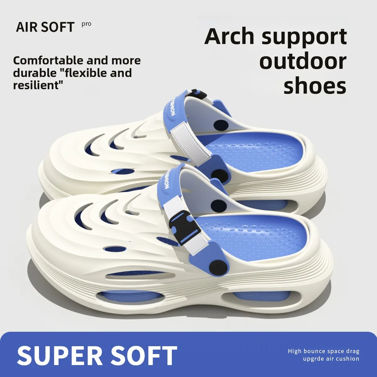 Casual sandals men's shoes summer outer wear thick-soled one-word drag outdoor beach shoes bag head drag home cool slippers men