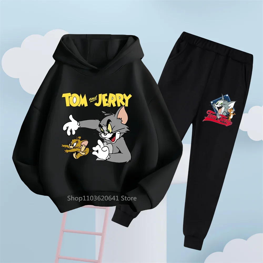 Step into a World of Fun with Our Tom & Jerry Hoodie & Joggers - Stylish & Trendy Outfits for Boys & Girls\' Casual Days