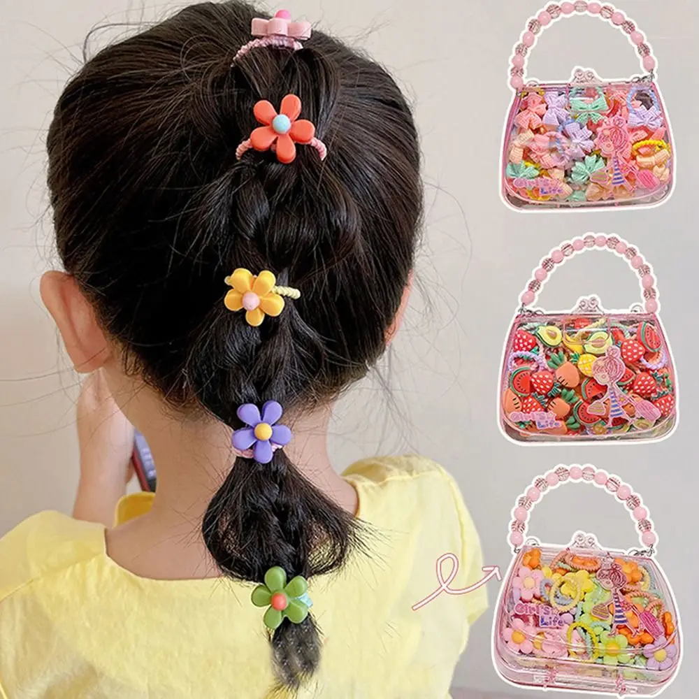 

High Quality Cute Cartoon Hair Ropes Sweet High Elastic Bow Hair Ties Not Hurt The Hair Headwear Rubber Bands for Kids