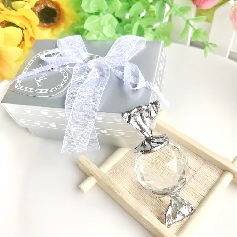 Choice Crystal Candy Ornaments With Gift Box Packaged Perfect For Baby Shower,Christening,Birthday Party Return Present 1-PCS